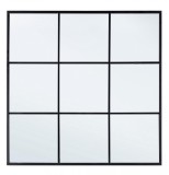 Cumpara ieftin Oglinda perete rama neagra Nucleos 90x3x90 cm