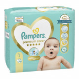 Pampers Scutece Premium Care Junior Marimea 1, 2-5kg, 26 bucati