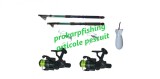 Set Pescuit 2 Lansete 2.7m Telescopice 60/120g + 2 Mulinete 4000 CB Echipate Fir, Rachetă Nădire, Monturi Crap Caraș