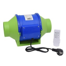 Ventilator Booster 4'' ( 100mm ) in linie bidirectional, cu Telecomanda - Montaj pe Tubulatura HZ-100H