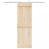 VidaXL Set piese pentru ușă glisantă, argintiu, 200 cm oțel inoxidabil