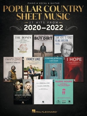 Popular Country Sheet Music: 27 Hits from 2020-2022 Arranged for Piano/Vocal/Guitar foto