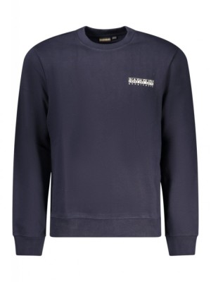 Bluză bărbați, cu imprimeu pe spate si logo pe față, Regular fit, albastru, 2XL foto
