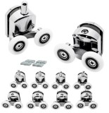 Roti cabina de dus, set 8 bucati universale, diametru 23 mm, grosime sticla 4-6 mm, aliaj de aluminiu