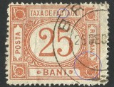 Cumpara ieftin EROARE TAXA DE FACTAGIU 25 BANI / TUSARE - 1899 - Fil. PR INTORS POZITIA 2