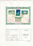 DB1 Taiwan Foaie prez Prima Zi 1965 Mi. 576 - 579 Fauna Pesti, Stampilat