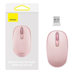 Mouse wireless bt 5.0 baseus f01b, baby pink