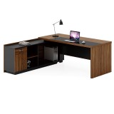 Cumpara ieftin Birou pe colt stanga Oscar nuc - antracit 200x180x76cm