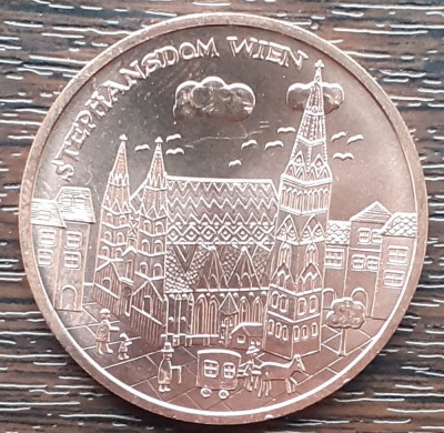 (S) MONEDA AUSTRIA - 10 EURO 2015 DOMUL SFANTUL STEFAN VIENA, CUPRU, STARE UNC foto