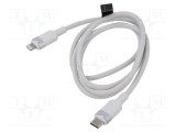 Cablu USB 2.0 VENTION Apple Lightning la USB C, 1m, nichelat