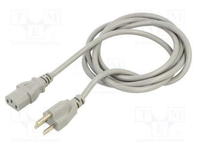 Cablu IEC C13 mamă 3x0,75mm2 NEMA 5-15 (B) 1,8m gri - LIAN DUNG foto