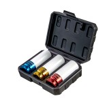 Set tubulare de impact cu protectie 17, 19, 21 mm, prindere 1/2 Top Master Pro