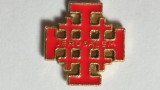 Cumpara ieftin Israel - superba brosa / insigna JERUSALEM pe fond cruce crestina, fara prindere, Asia