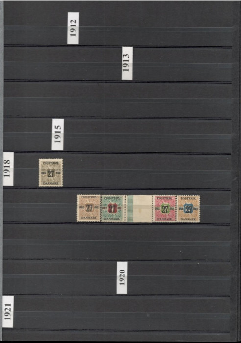 Danemarca.1905/1997 COLECTIE CRONOLOGICA timbre nestampilate 1 (un) clasor