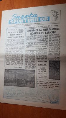 gazeta sporturilor 30 decembrie 1989-la multi ani 1990-revolutia foto