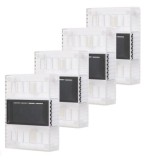 Set 4 aplica solara LED eMazing, ABS/Policarbonat, rezistenta la apa IP65, pentru perete, 1.2V, 600mah, 10.5 x 2.5 x 7 cm, alb cald