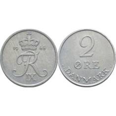Danemarca 1966 - 2 ore, circulata