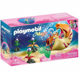 Jucarie Playmobil Magic, Sirena in gondola melc de mare, 70098, Multicolor
