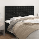 vidaXL Tăblii de pat, 4 buc, negru, 80x5x78/88 cm, piele ecologică