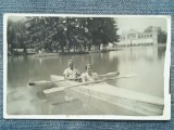 620 - Cluj-Napoca 1937 - fotografie pe lacul din parc / Chios / caiac-canoe