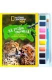 National Geographic Kids. Da pictam impreuna! Carte de colorat cu pensula si acuarele