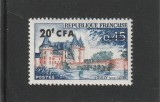 Reunion 1963-Arhitectura , Sully-sur-Loire,supratipar CFA,dantelat,MNH,Mi.427, Nestampilat