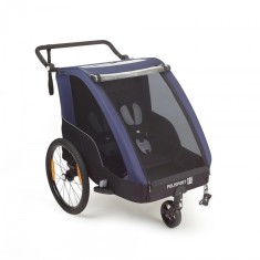 Remorca Carucior Transport Copii Bicicleta Polisport - Albastru Ultimate FactoryBikes