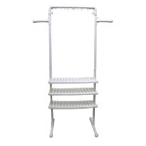Raft multifunctional pentru baie YLT-0418, 104 x 43 x 162 cm, 3 rafturi, Alb