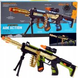 PUȘCĂ DE JUCĂRIE MARE CU EFECTE LUMINOASE ȘI SONORE, FUNCȚIONEAZĂ CU BATERII, Plastic, Skleplolki