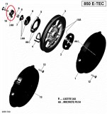 Parghie de blocare cuplaj pornire Ski-Doo SUMMIT - 850 E-TEC, 2017 Cod Produs: MX_NEW 420852522SK