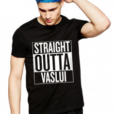 Tricou negru barbati - Straight Outta Vaslui - M