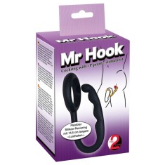 Inel penis din silicon cu stimulator Mr. Hook
