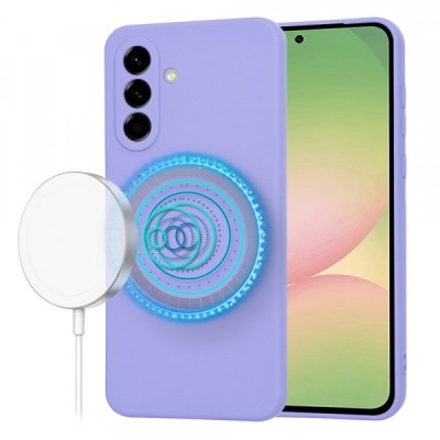 Husa MagSafe pentru Samsung Galaxy A56 A566, Techsuit, SoftFlex, Mov Deschis foto