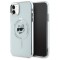 Husa MagSafe pentru Apple iPhone 11, Karl Lagerfeld, IML Metal Choupette&#039;s Head, Alba