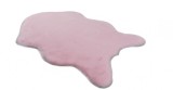 Covor Premium Belgian Model LOP 020 Shapes, Imitatie Blana Iepure, Roz, Marime 50 x 80 cm, Lungime Fir 23 mm, Poliester, Antialergic, Living, Dormitor