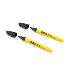 Stanley 0-47-316, set doua markere negre, cu varf subtire, blister foto