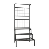 Suport metalic flori negru Balko 60x54x158 cm