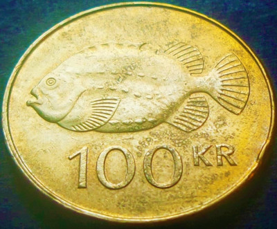 Moneda 100 KRONUR / COROANE - ISLANDA, anul 1995 * cod 2726 C foto