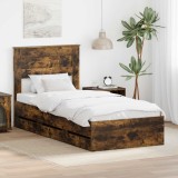 Cumpara ieftin Cadru de pat Stejar fumuriu 100 x 200 cm Lemn Ingineresc