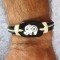 Bratara hand made din piele cu desen elefant