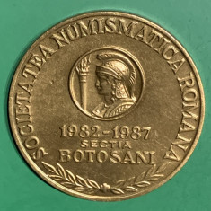 Medalie societatea numismatică română secția Botoșani 1982-1987