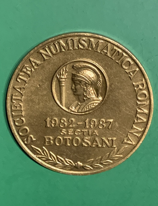 Medalie societatea numismatică rom&acirc;nă secția Botoșani 1982-1987