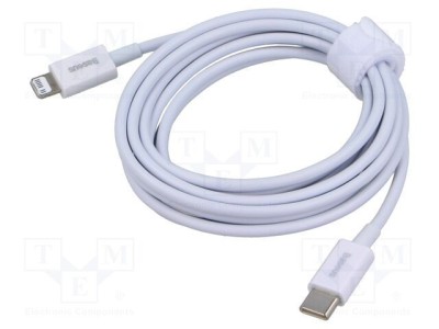 Cablu Apple Lightning USB C 2m 20W Alb BASEUS foto