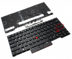 Tastatura Laptop Lenovo T490 Type 20Q9 20QH Neagra Layout US Cu Iluminare foto