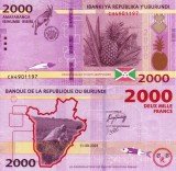 Burundi 2000 Francs 2023 UNC Bancnota Necirculata Africa
