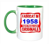 Cana maner verde personalizata Fabricat in 1958 toate piesele sunt originale, INOVATIX&reg;. 330ml, Oem