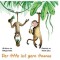 Der Affe isst gern Ananas