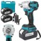 Cheie cu impact fara fir Bedee, 21V, 650N.m, 3200rpm, set cu 2 acumulatori 18V 5.5Ah, cutie de depozitare