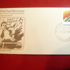 Plic FDC - Bursa din Sidney 1971 Australia