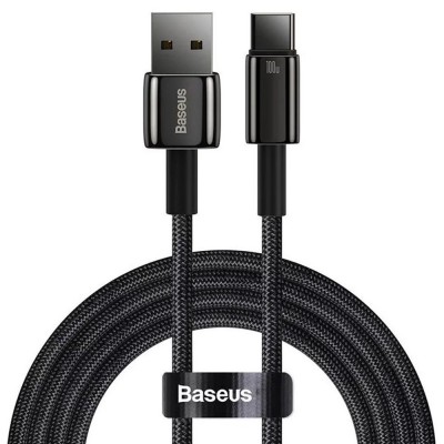 Cablu Baseus Tungsten Gold USB to USB C 100w 1m foto
